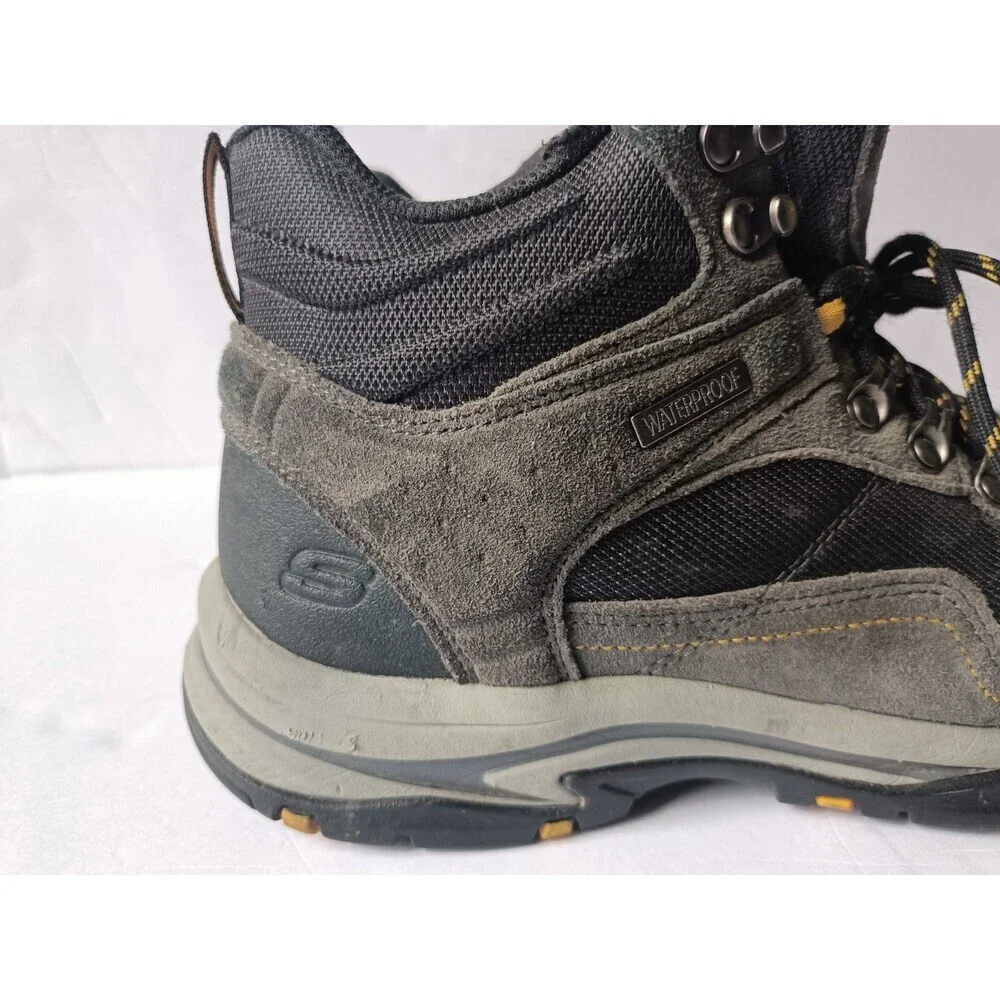 Skechers Trego Pacifico Hiking Boots Men's Size 8 Gray Relaxed Fit 65672